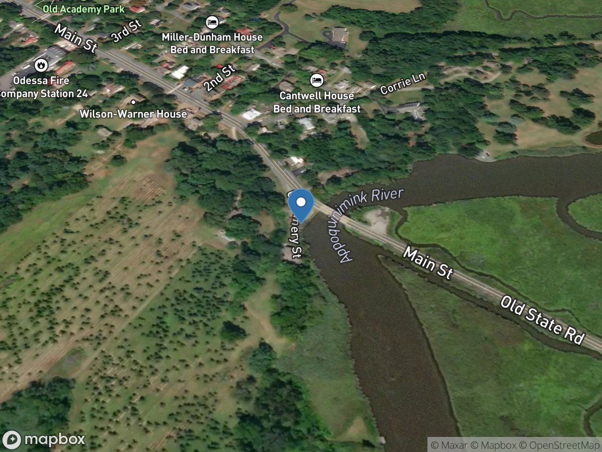 Appoquinimink River at Odessa, DE location