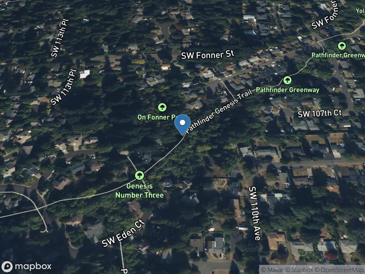 Derry Dell Creek near Southwest Derry Dell CT, Tigard, OR location