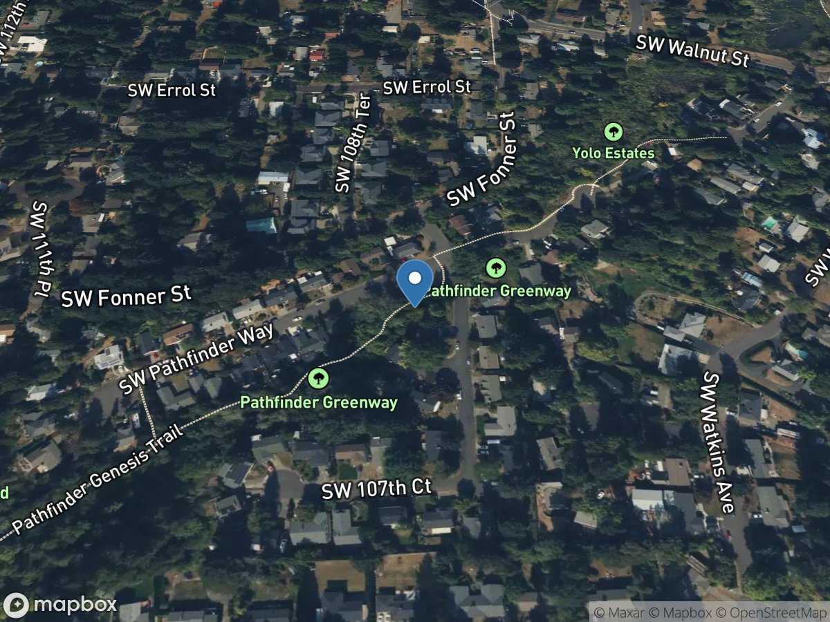 Derry Dell Creek near Southwest 107th CT, at Tigard, OR location