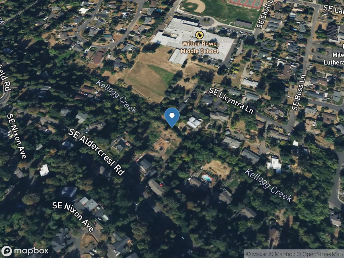 Kellogg Creek at Rowe Middle School, at Milwaukie, OR location