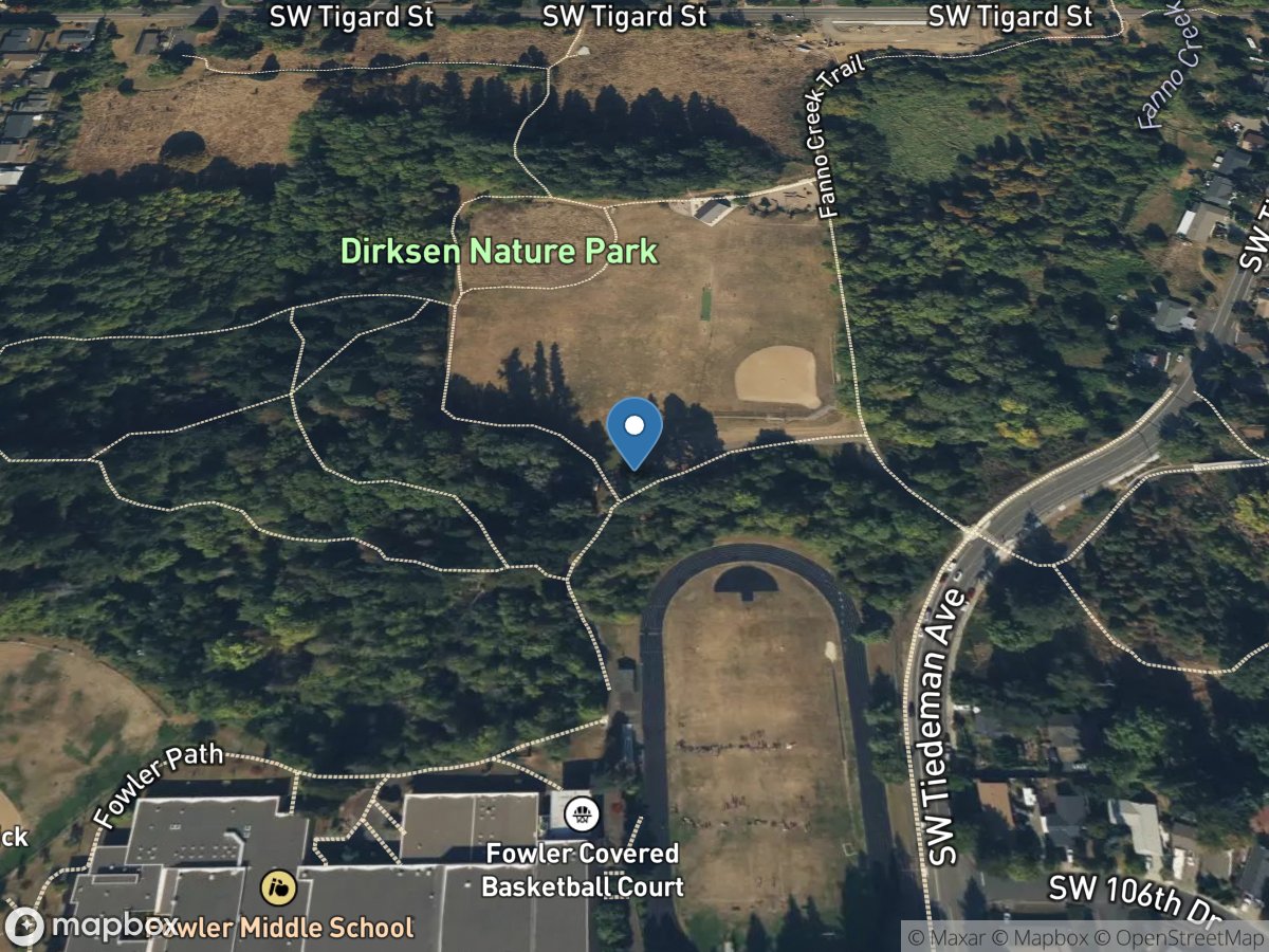 Summer Creek below Fowler Woods Trail, Site 1 location