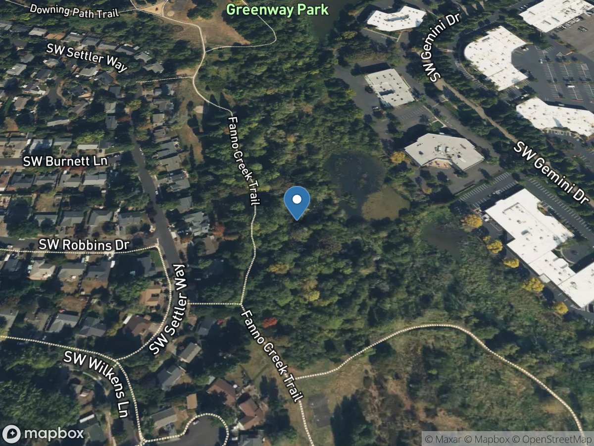 Fanno Creek at Greenway Park, near Southwest Robbins DR location