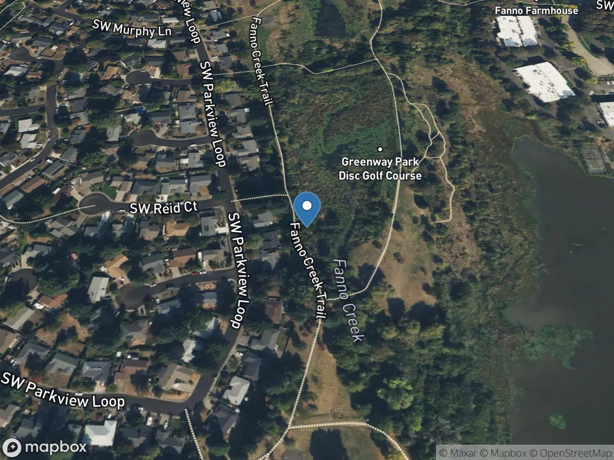 Fanno Creek Ponded Site 6 at Greenway Park location