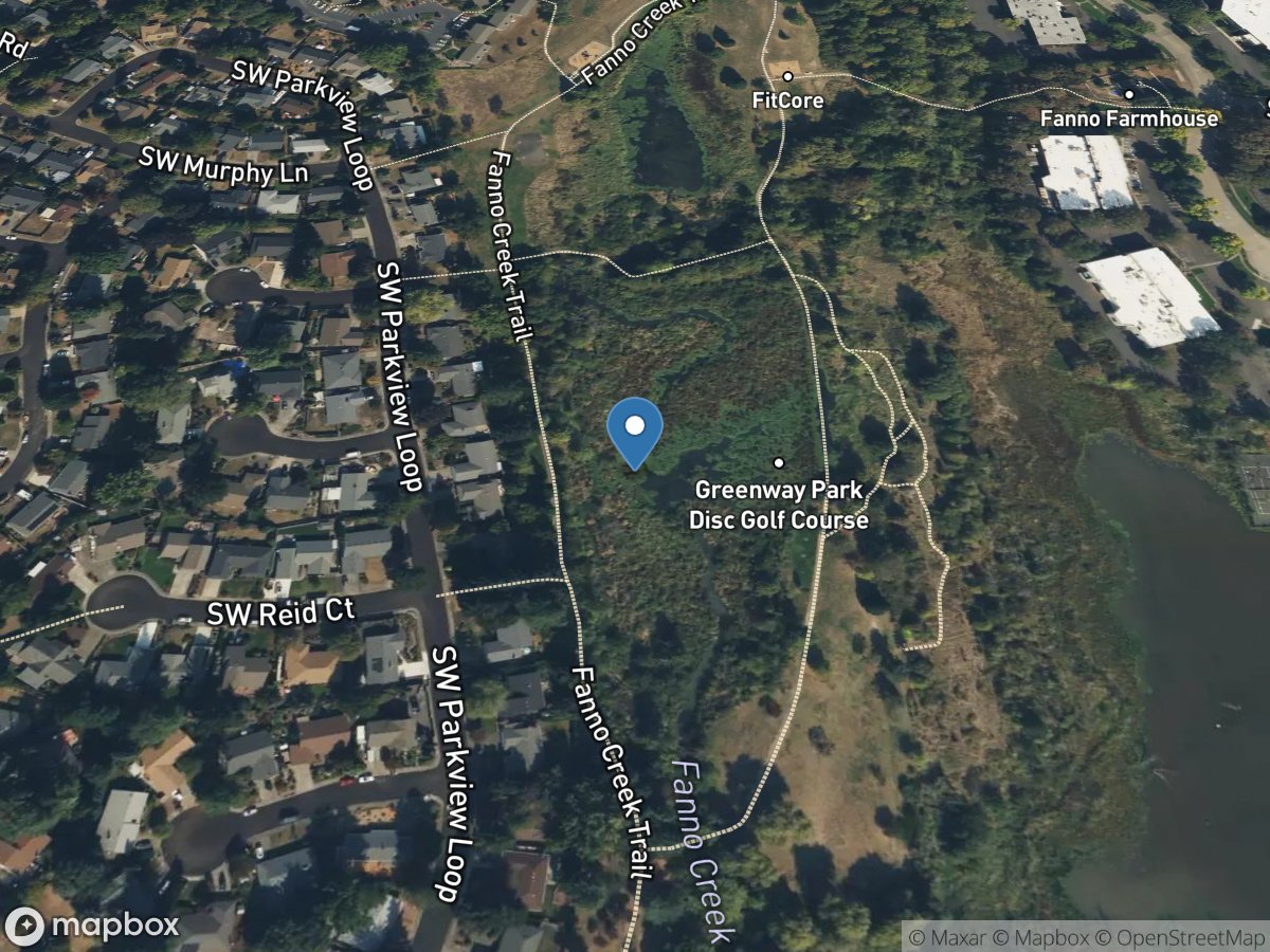 Fanno Creek Ponded Site 3 at Greenway Park location