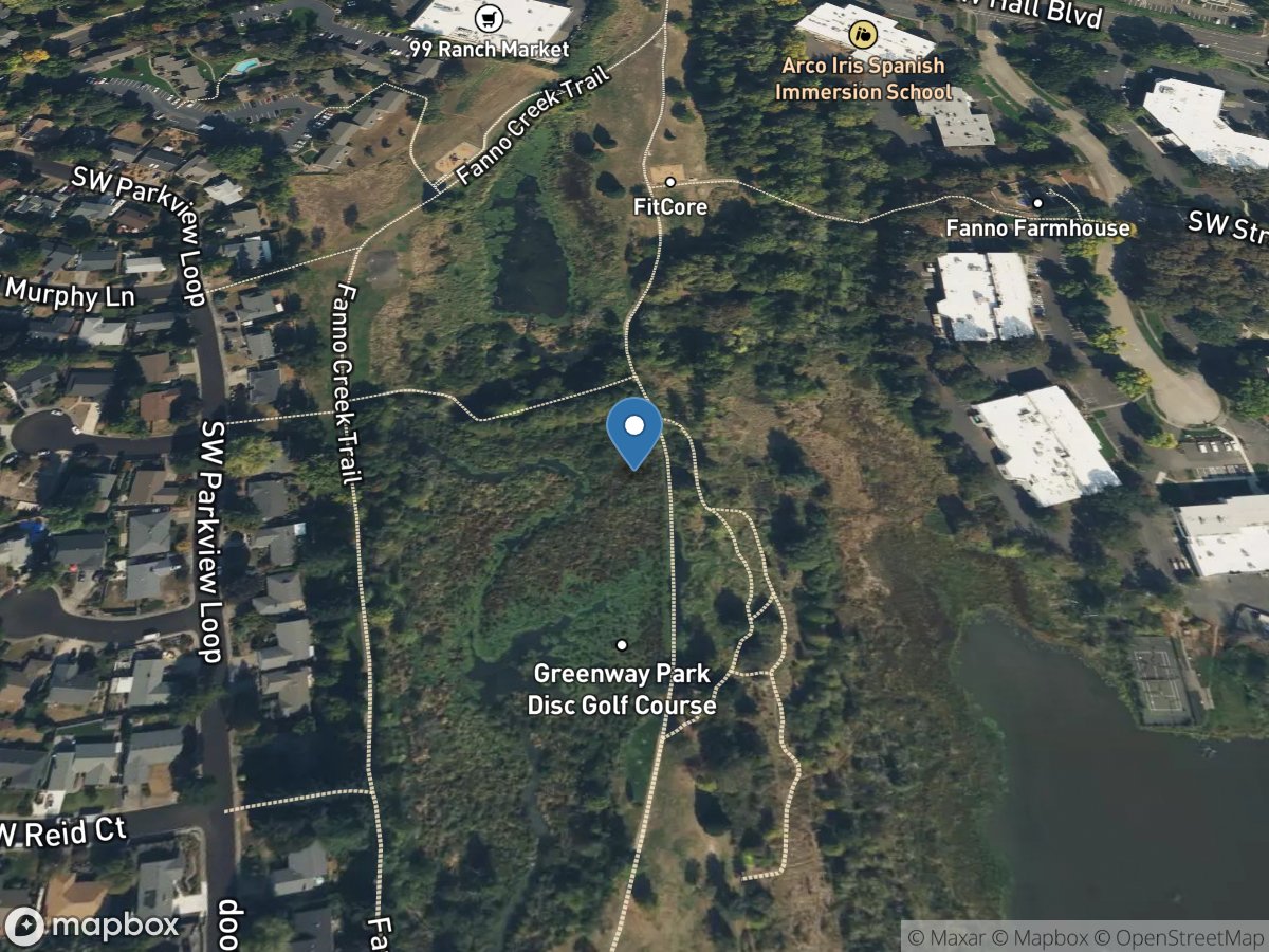 Fanno Creek Ponded Site 2 at Greenway Park location