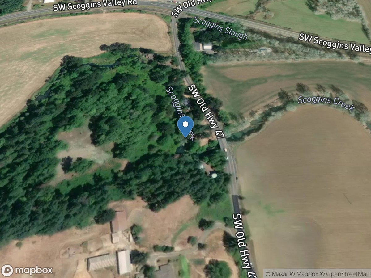 Scoggins Creek near Southwest Old Highway 47, near Gaston, OR location