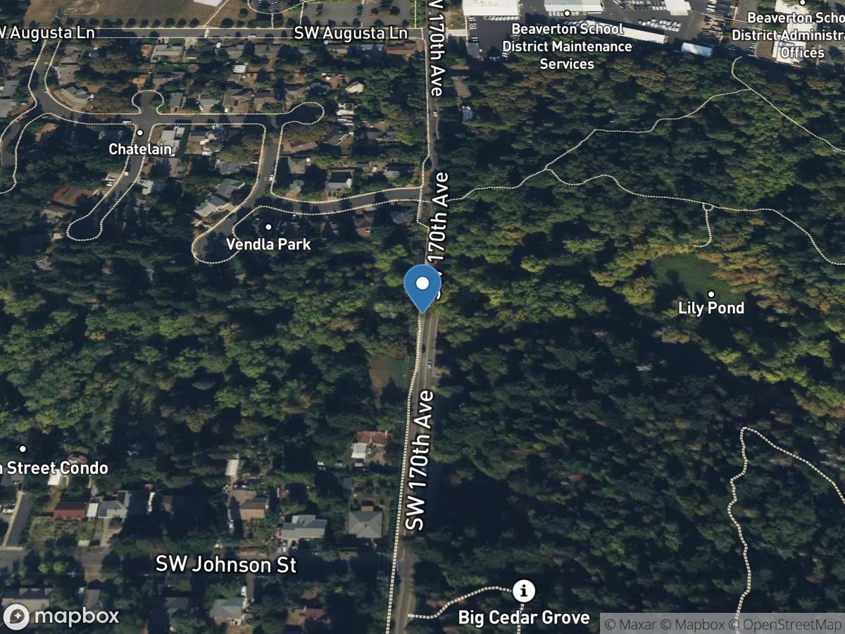 Beaverton Creek at 170th AVE, Beaverton, OR location