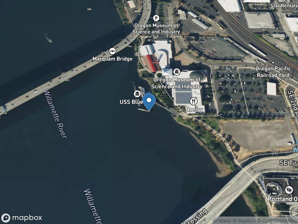 Willamette River below Holgate Channel, Portland, OR location