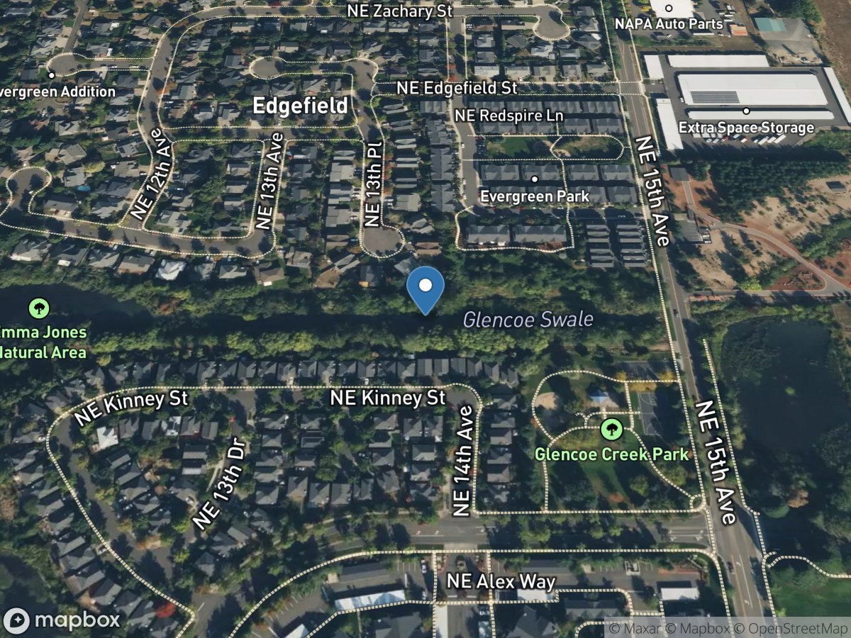 MCKAY CREEK Tributary NEAR Northeast 14TH AVE, HILLSBORO, OR location