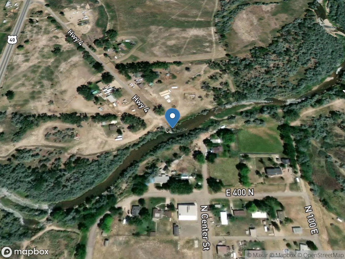 Duchesne River at Myton, UT location