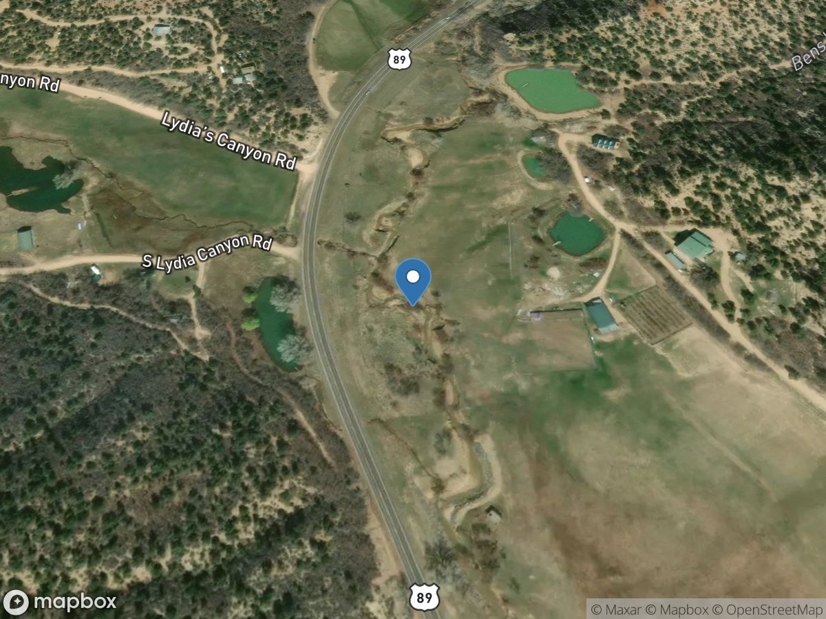 East Fork Virgin River near Glendale, UT location