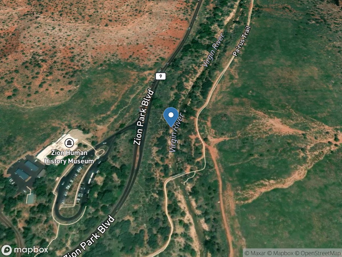 North Fork Virgin River near Springdale, UT location