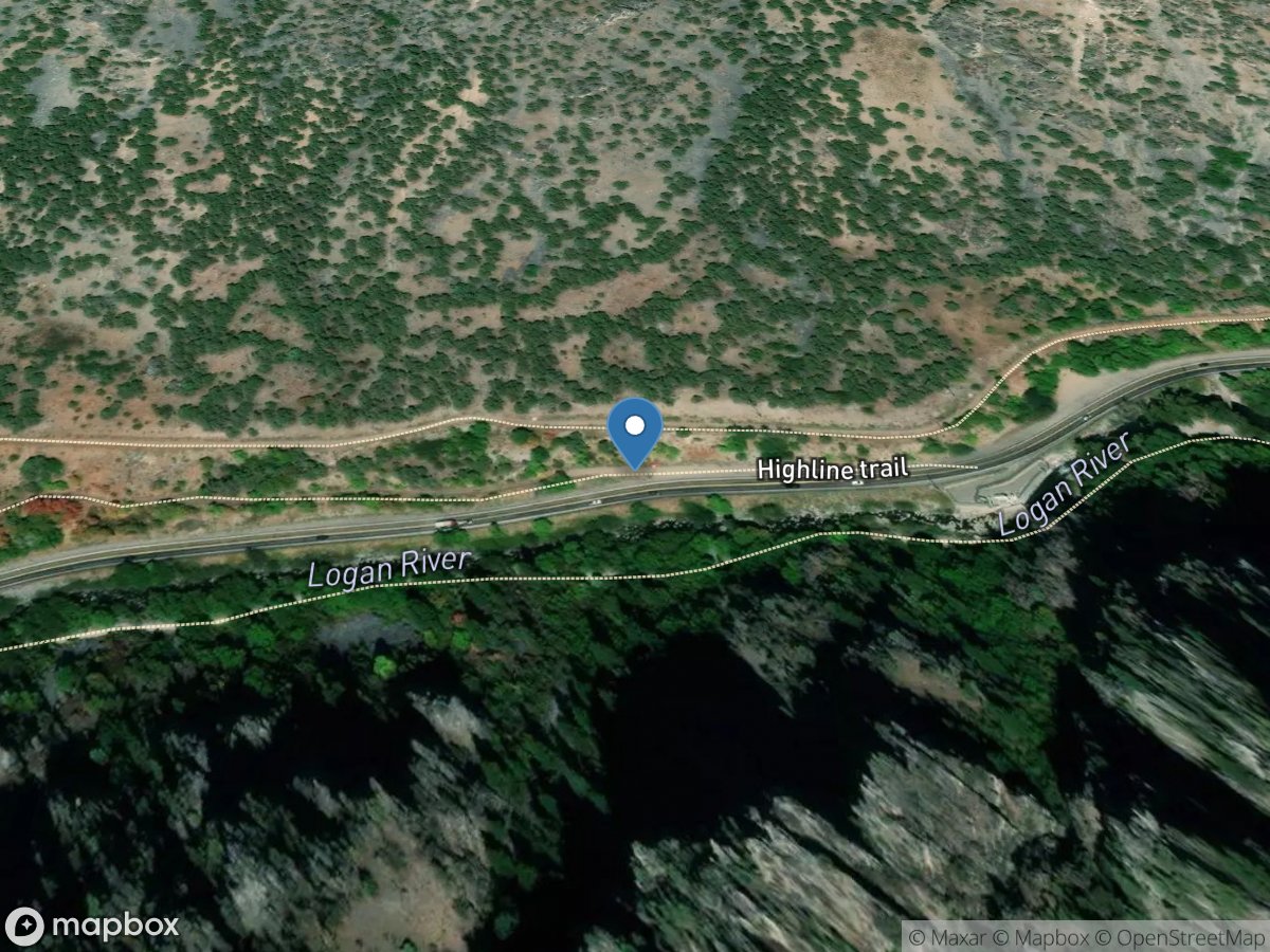 Cache Highline Canal near Logan, Utah location