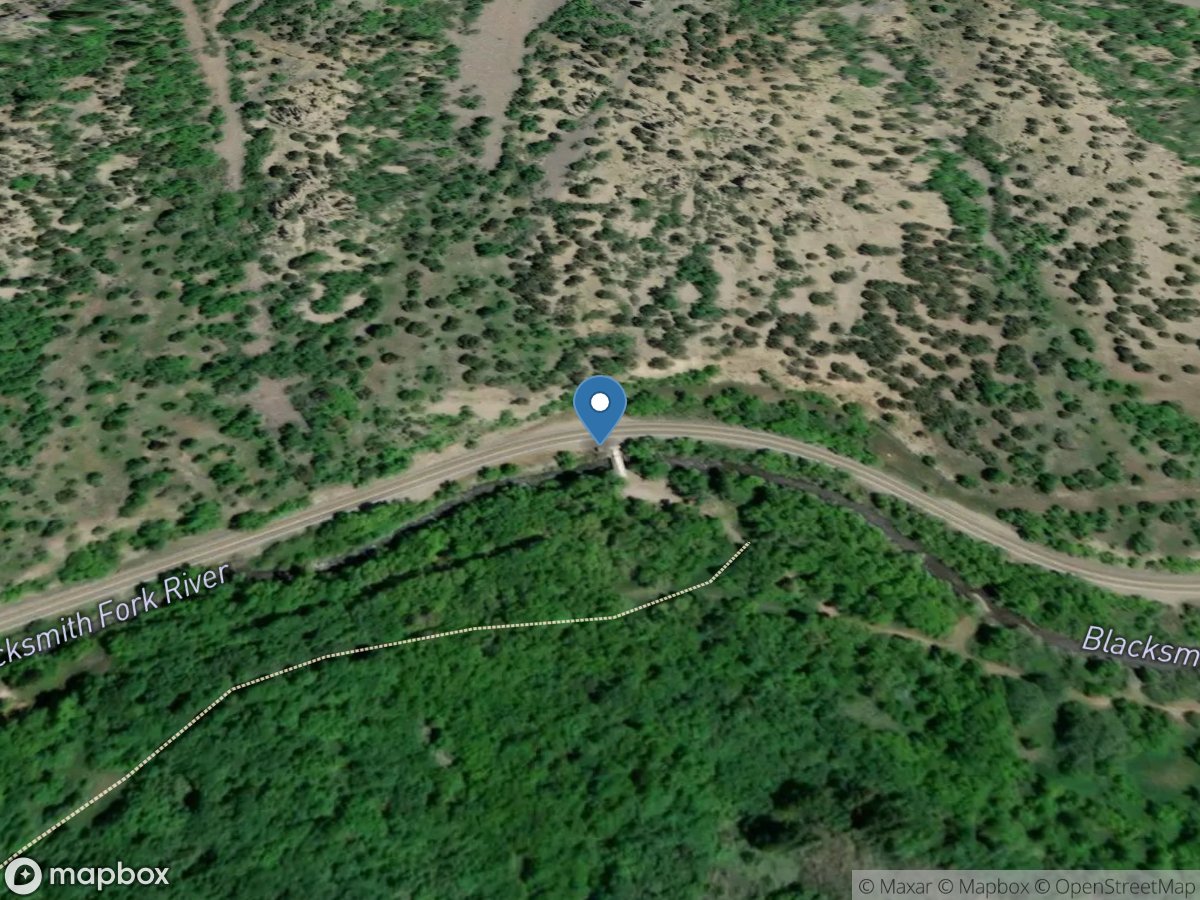 Blacksmith Fork above Up and L Co.'s DAM near Hyrum, UT location