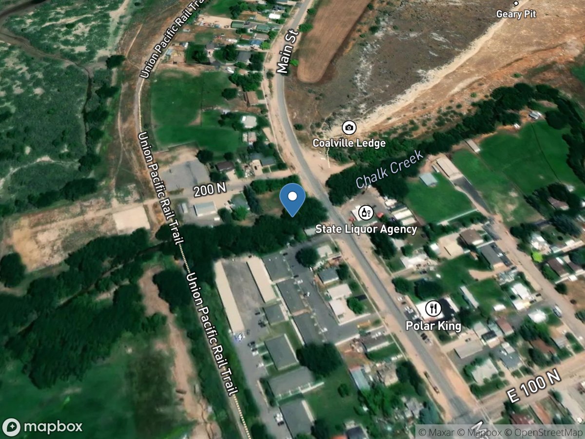 Chalk Creek at Coalville, UT location