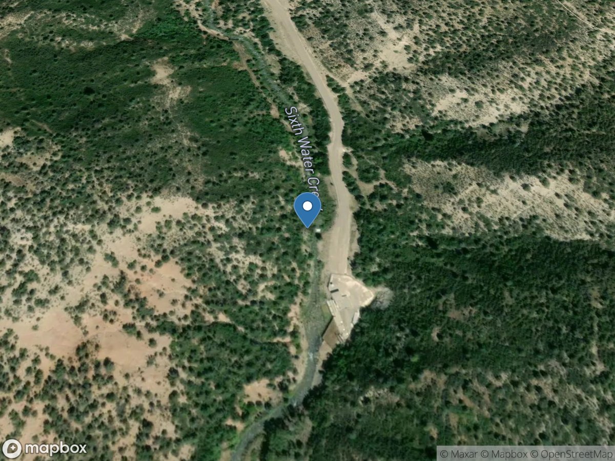 Sixth Water Crk above Syar Tun near Springville, UT location