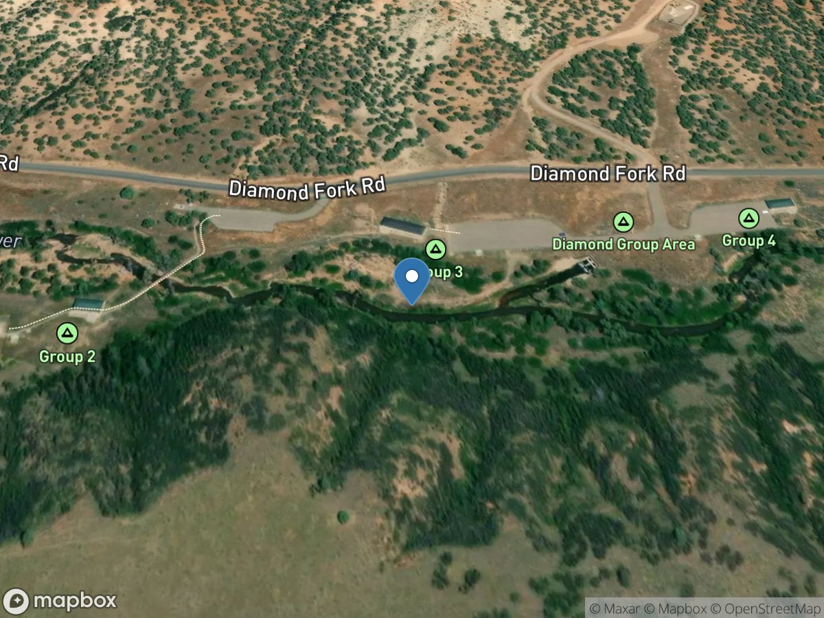 Diamond Fork above Red Hollow near Thistle, UT location