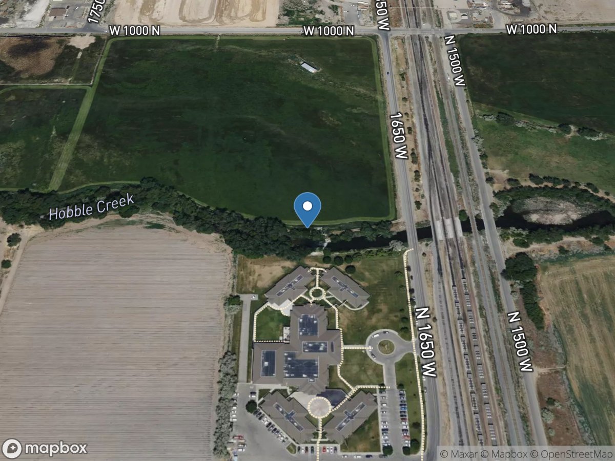 Hobble Creek at 1650 West at Springville, Utah location