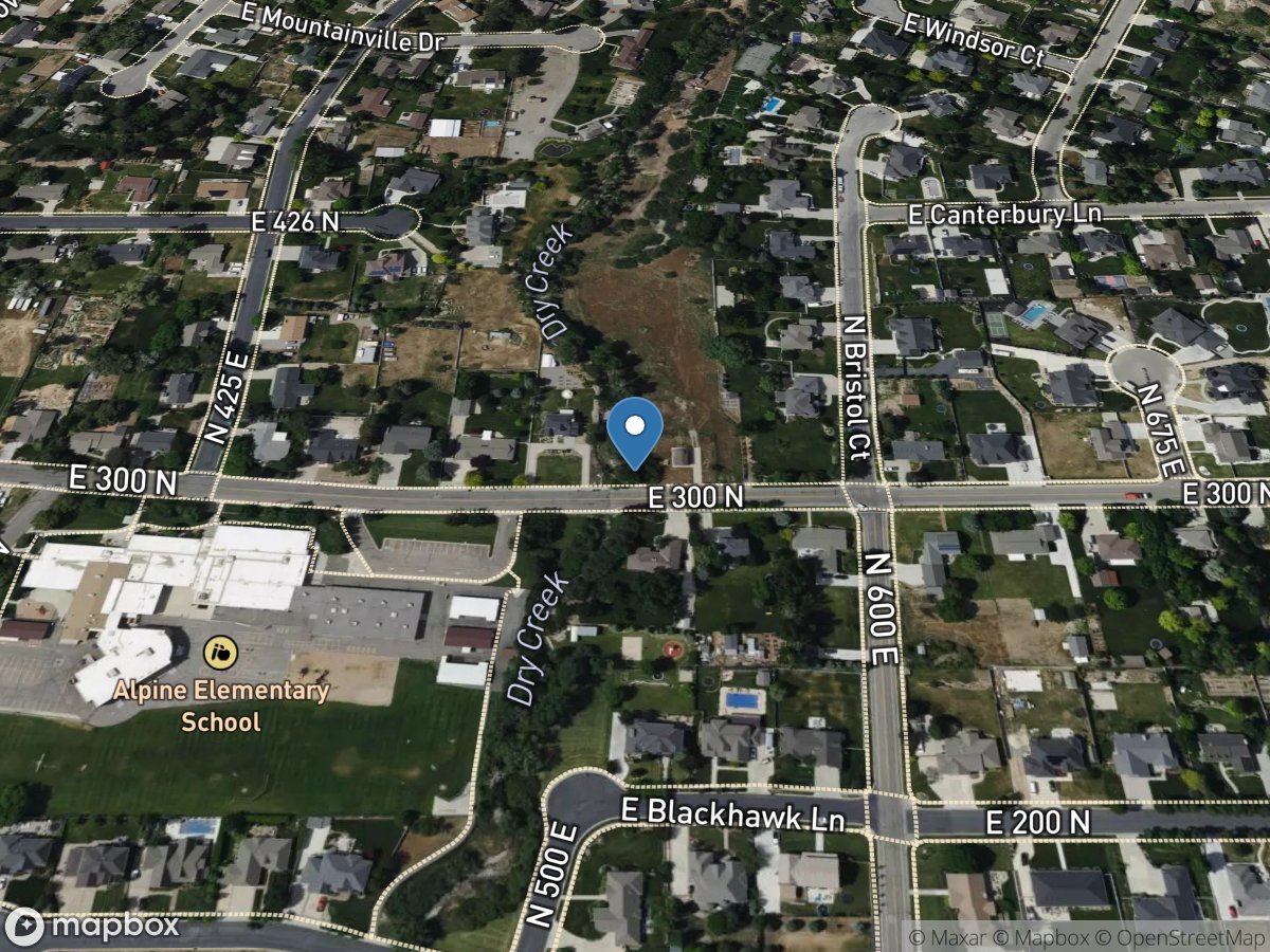 Dry Creek at 300 N, at Alpine, UT location