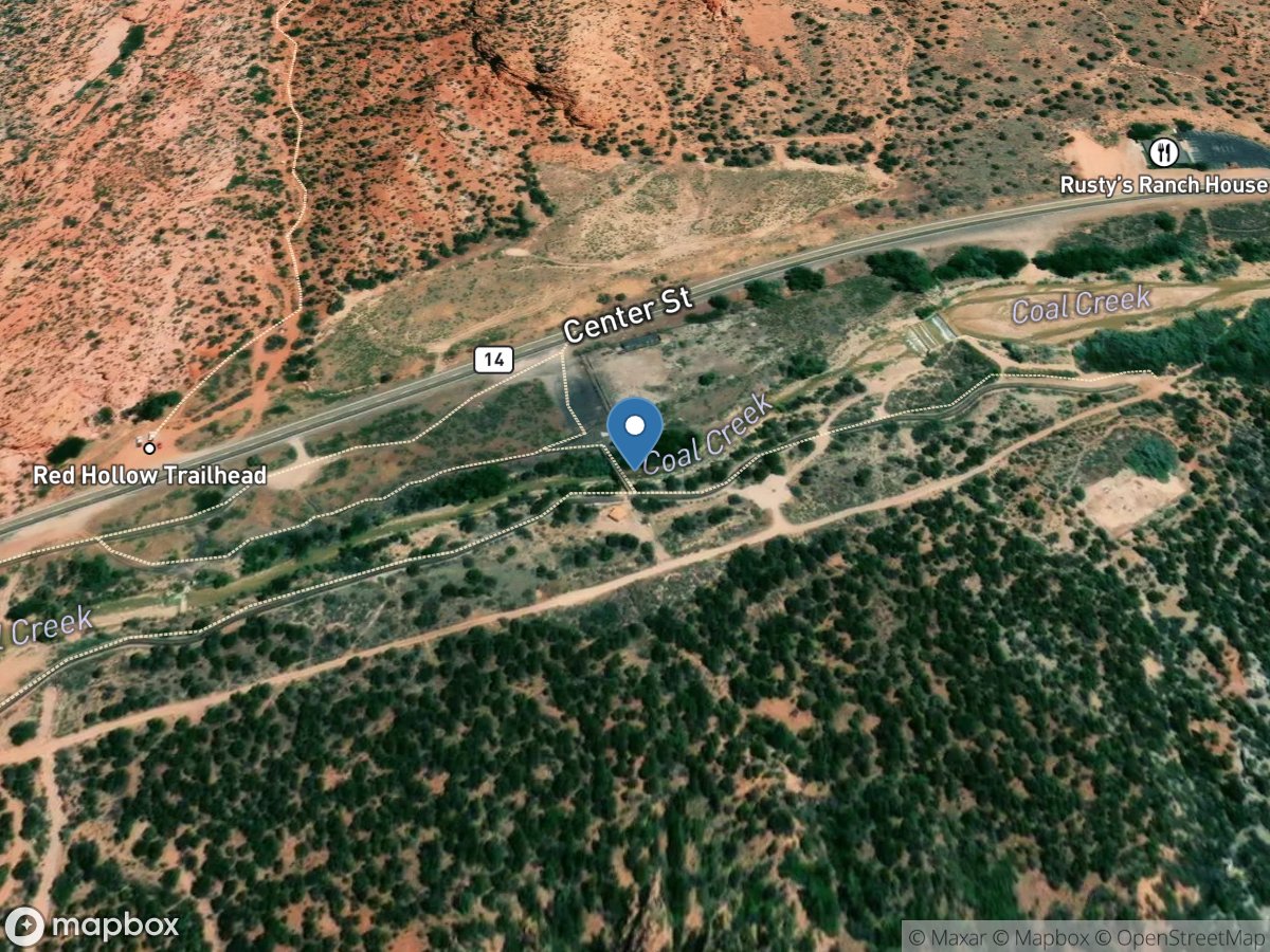 Coal Creek near Cedar City, UT location