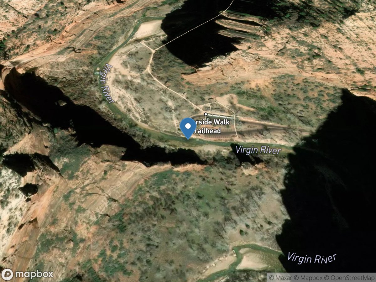 North Fork Virgin River at Mouth of Narrows, UT location