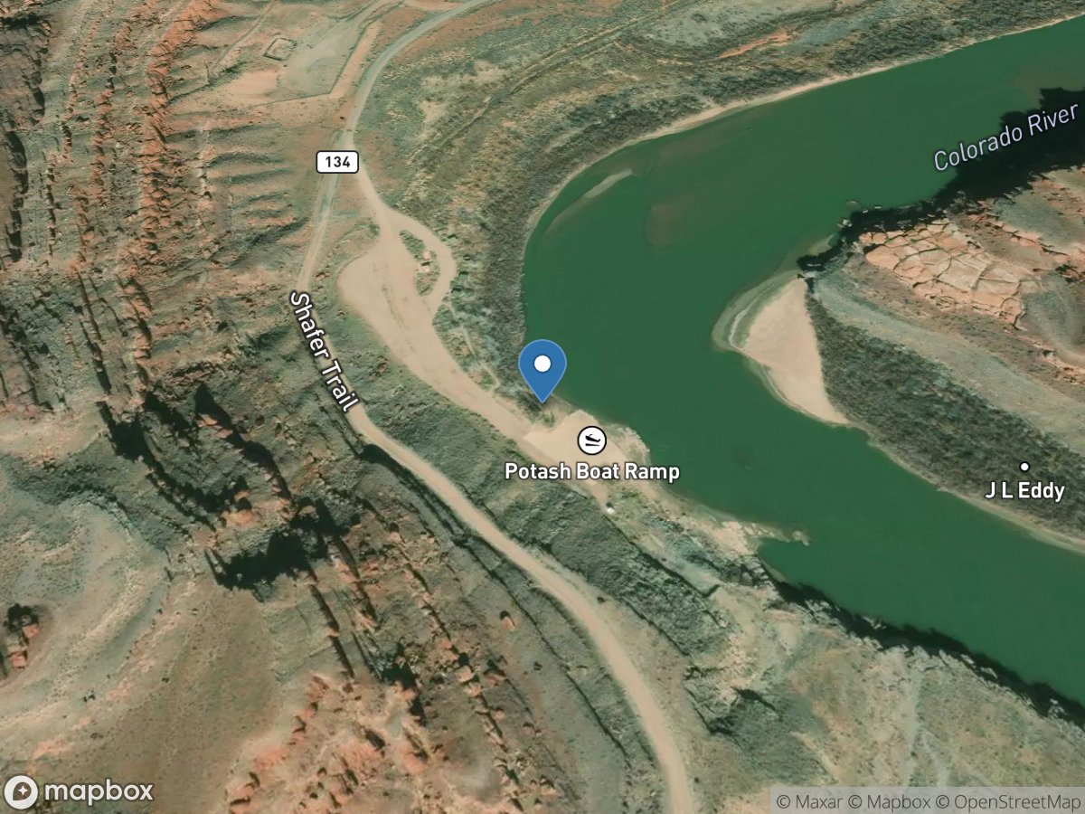Colorado River at Potash Boat Ramp, UT location