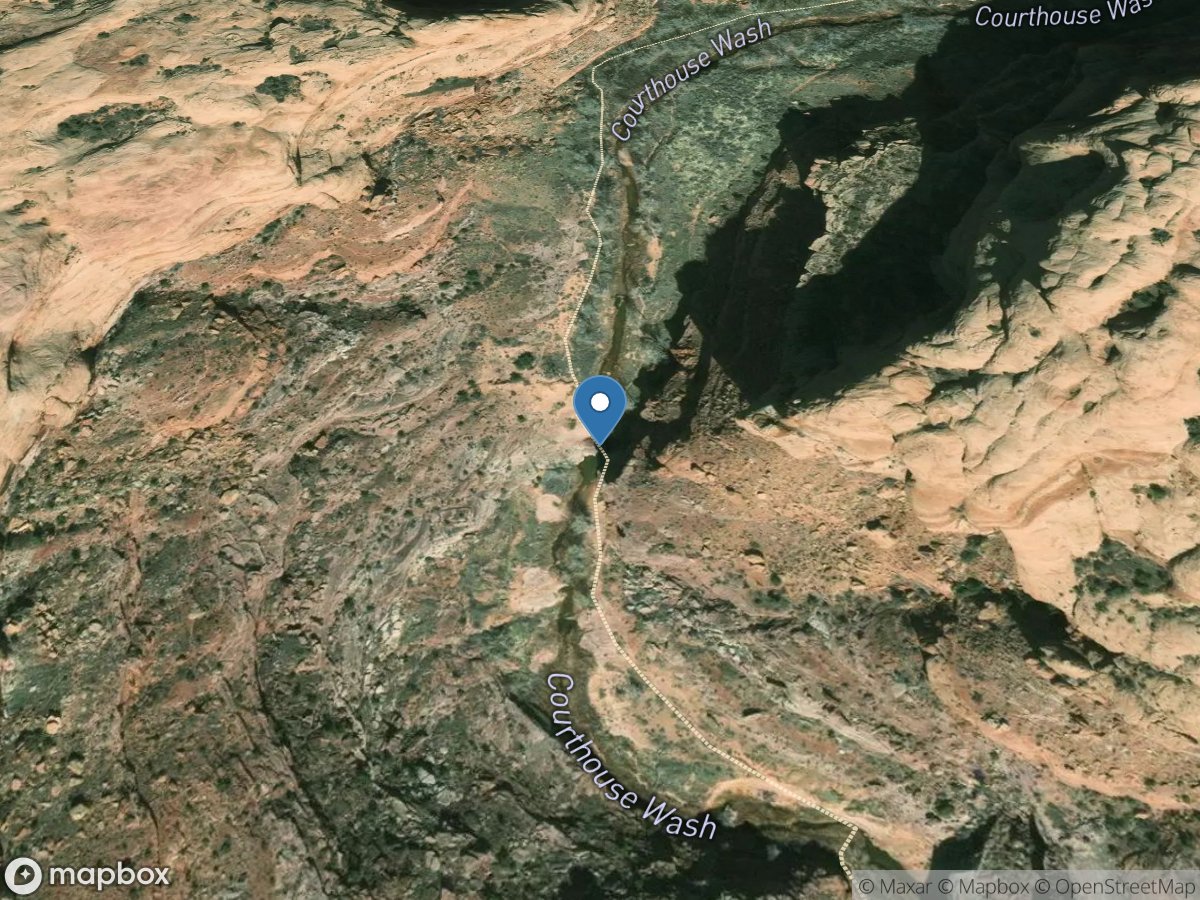 Courthouse Wash ab Colorado River near Moab, UT location