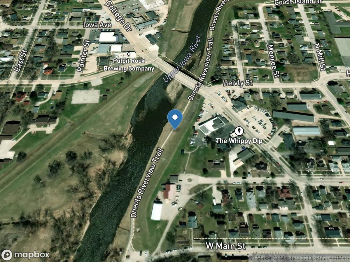 Upper Iowa River at Decorah, IA location