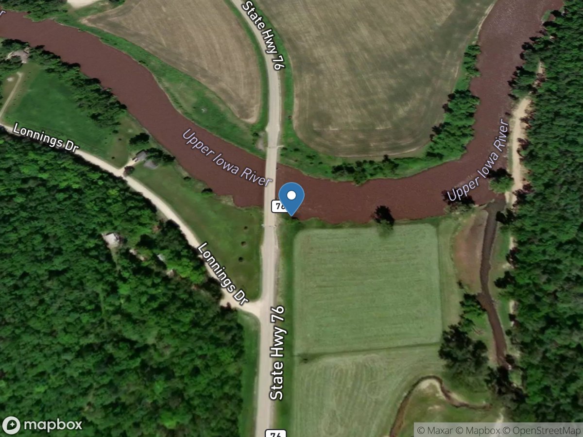Upper Iowa River near Dorchester, IA location
