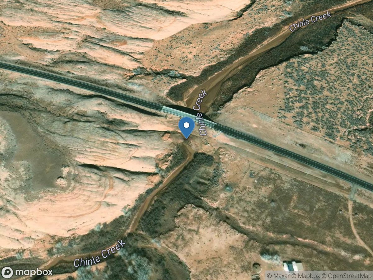 Chinle Creek near Mexican Water, AZ location