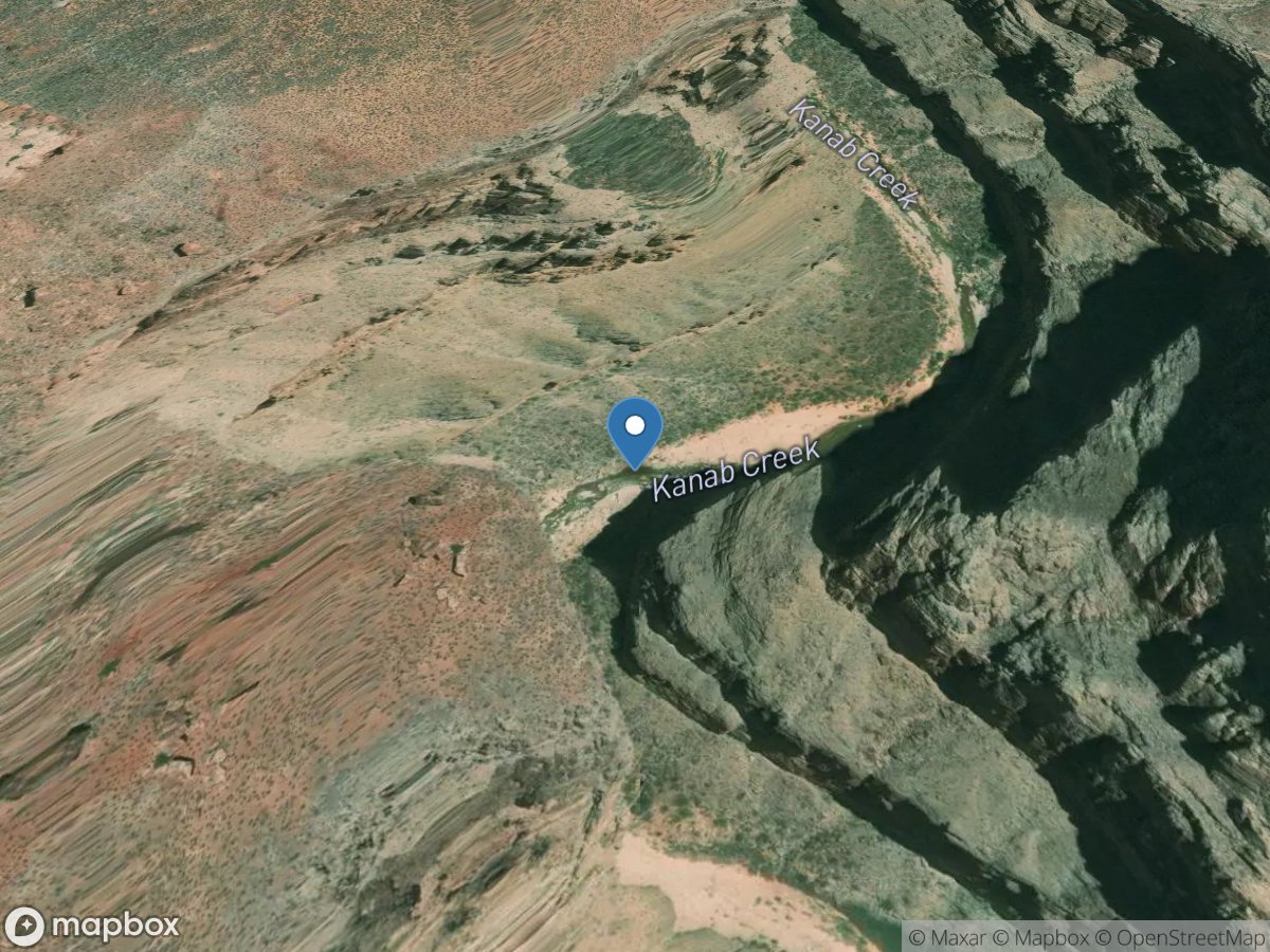Kanab Creek above the Mouth near Supai, AZ location