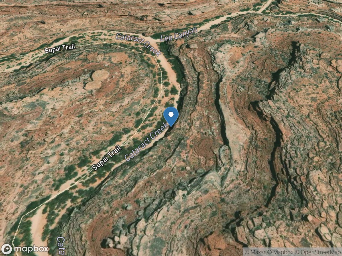 Cataract Creek below Topocoba Gorge near Supai, AZ location