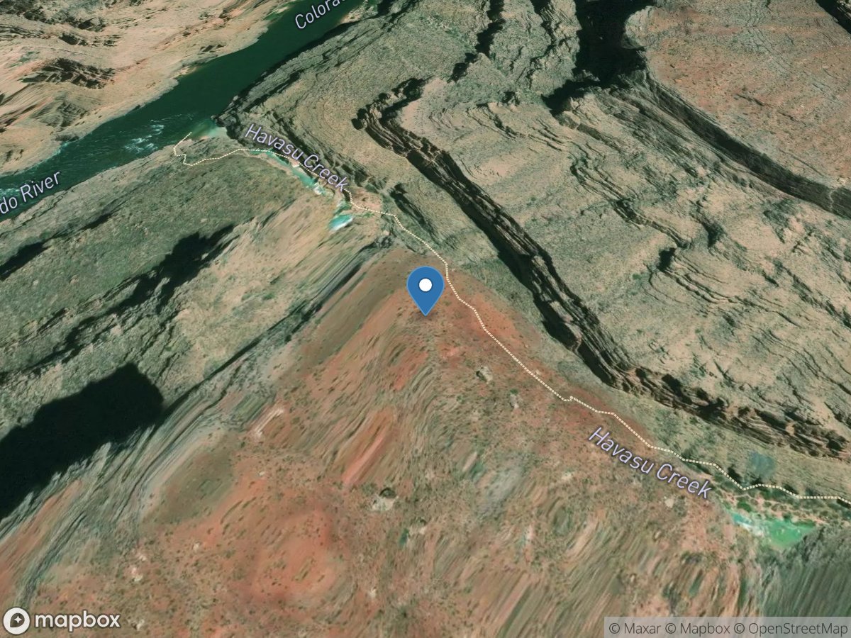 Havasu Creek above the Mouth, near Supai, AZ location