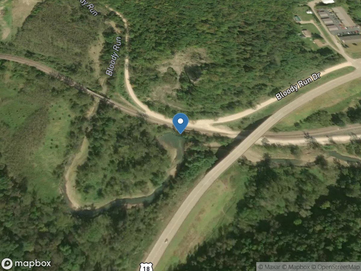 Bloody Run Creek near Marquette, IA location