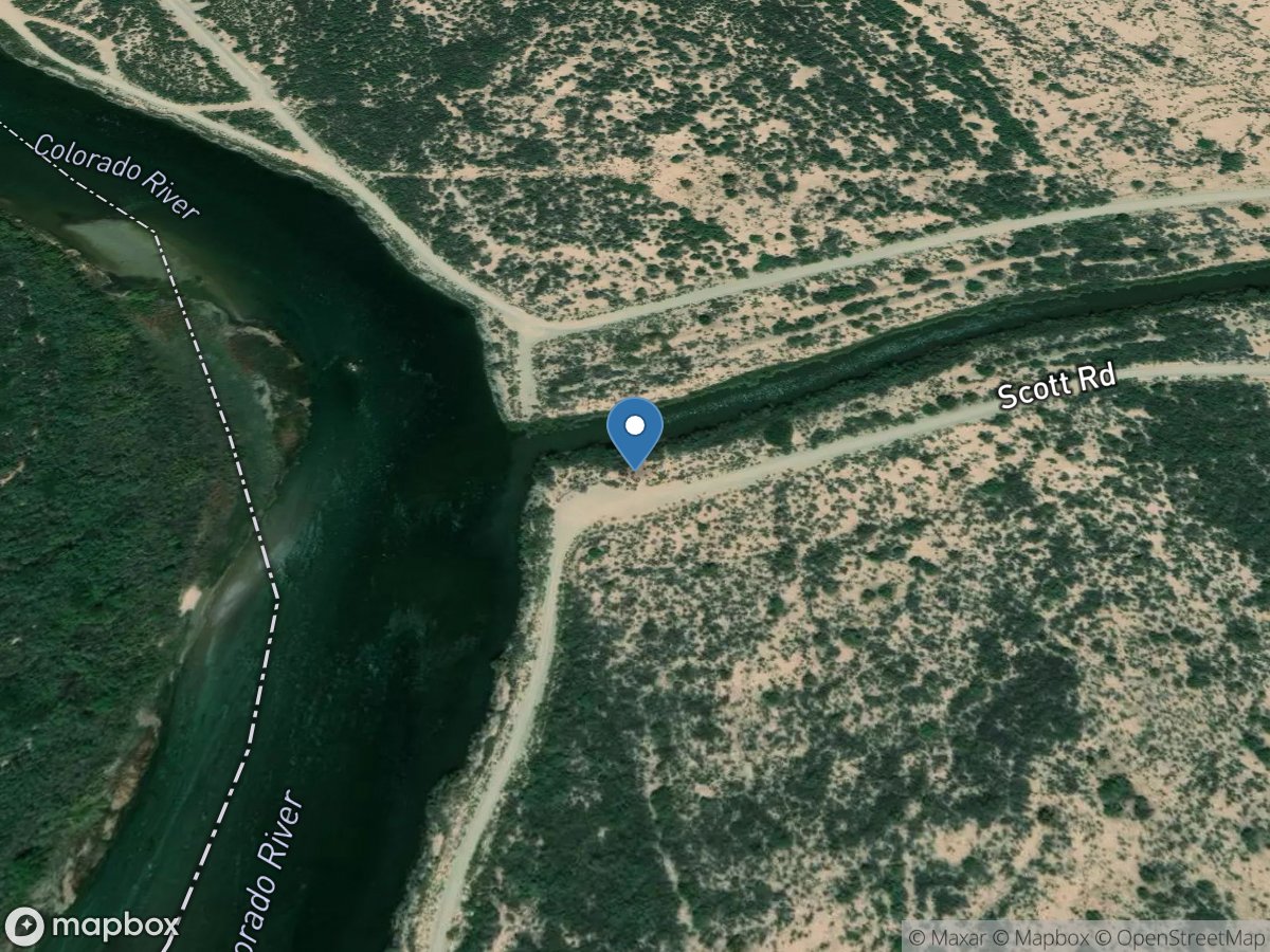 Poston Wasteway near Poston, AZ location