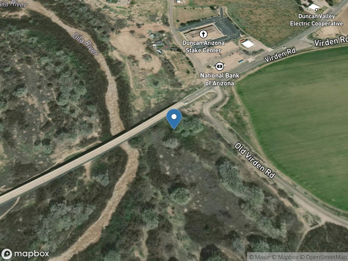 Gila River at Duncan, AZ location