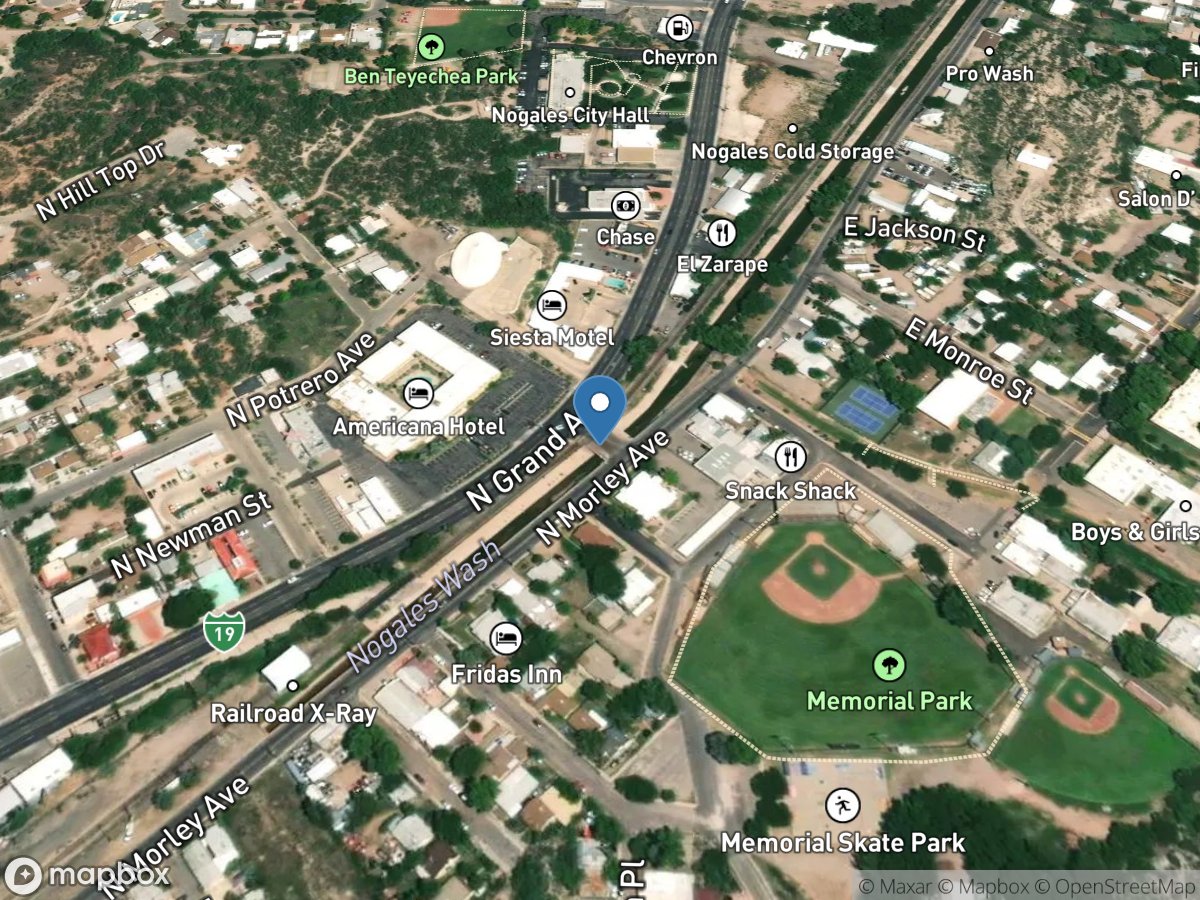 Nogales Wash at Nogales, AZ location