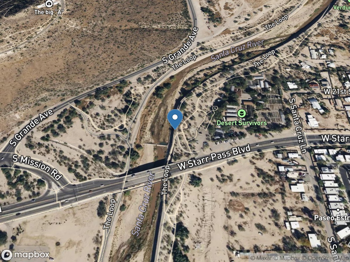 Santa Cruz River at Starr Pass Gcs at Tucson AZ location