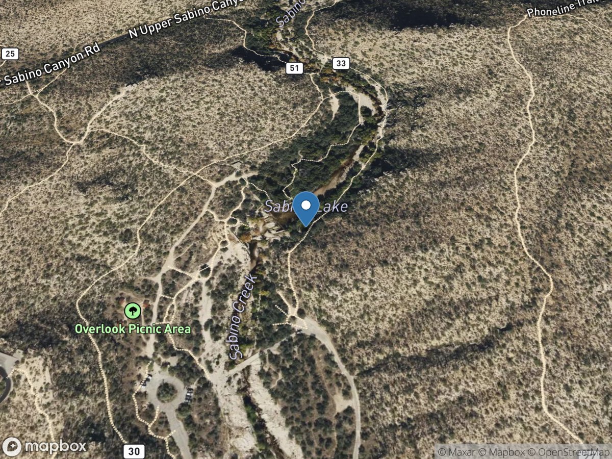 Sabino Creek near Tucson, AZ location