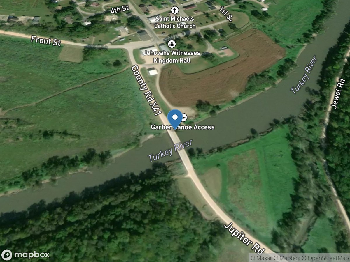 Turkey River at Garber, IA location