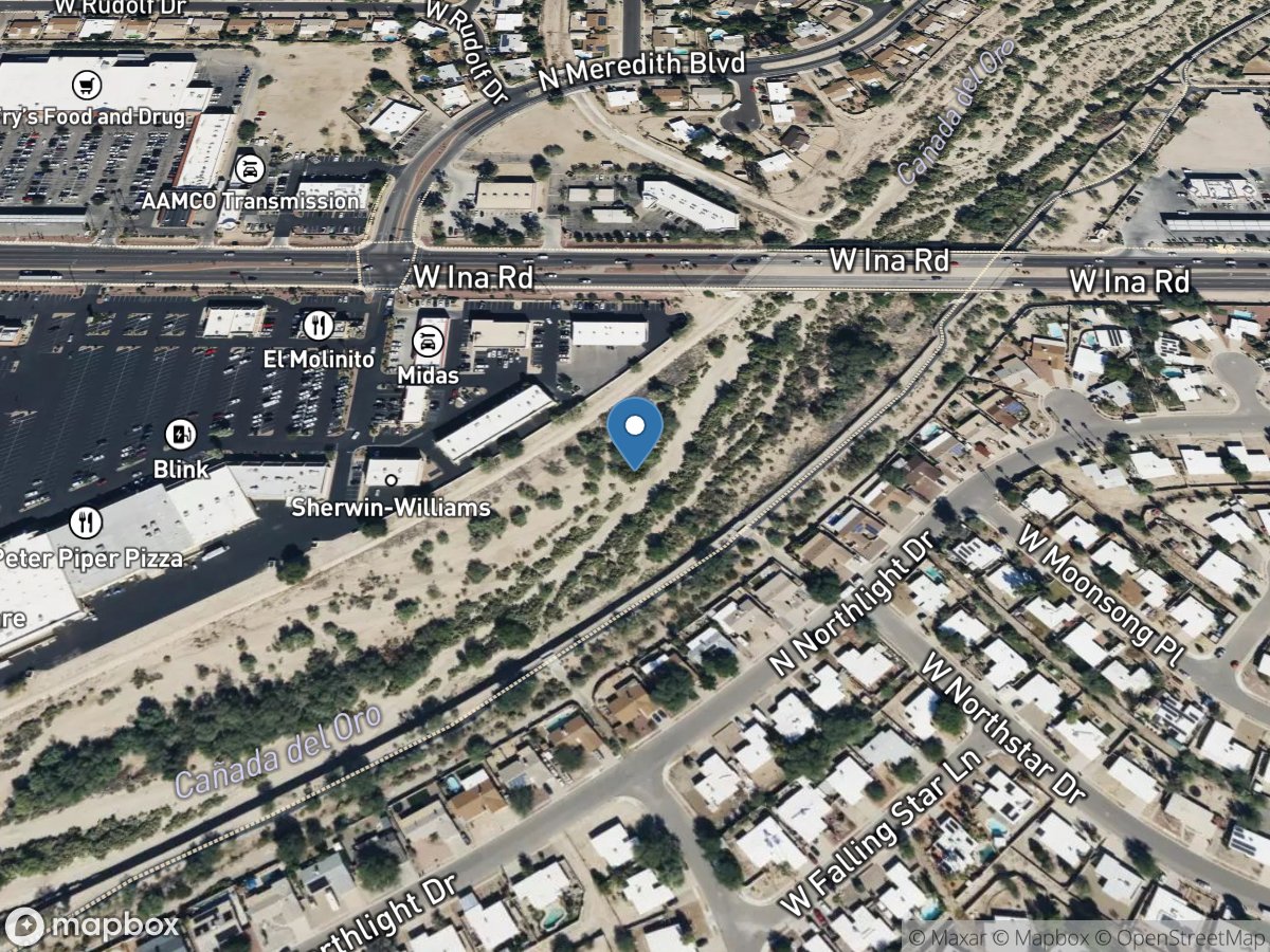 Canada Del Oro below Ina Road, near Tucson, Az. location