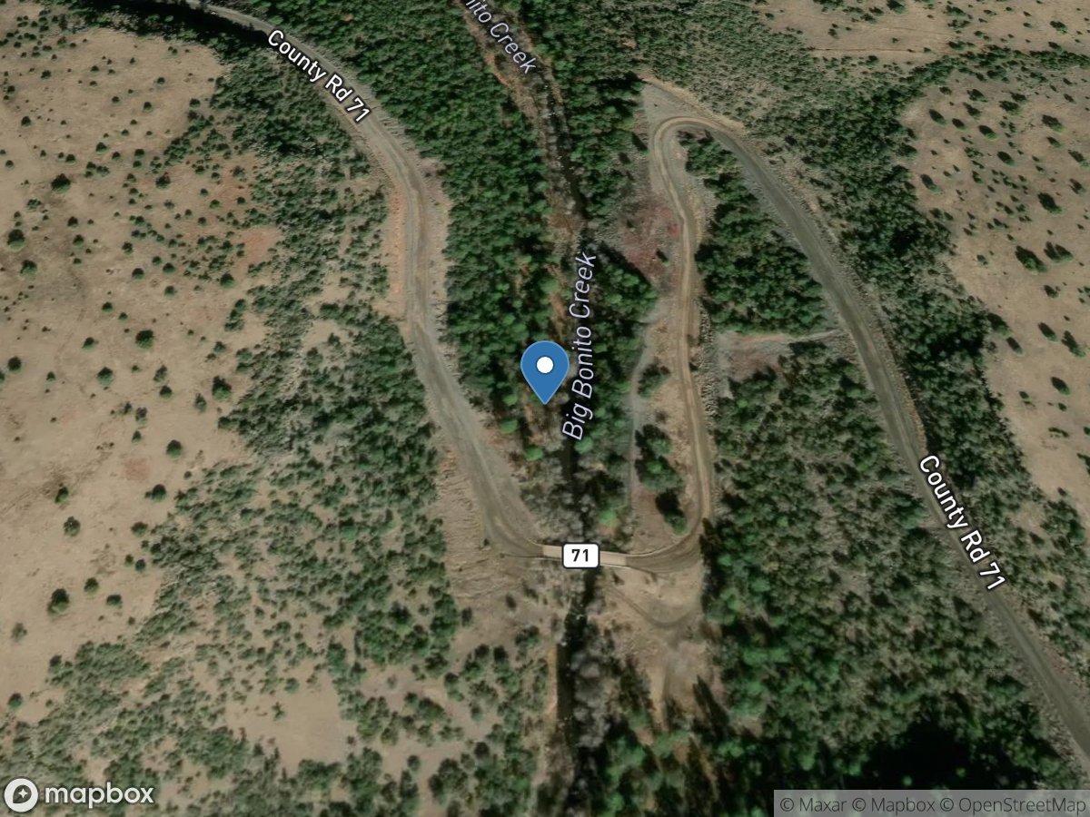 Big Bonito Creek at CO Road 71, near Fort Apache, AZ location