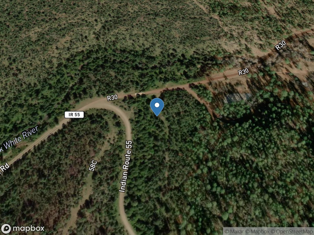 East Fork White River near Fort Apache, Az. location