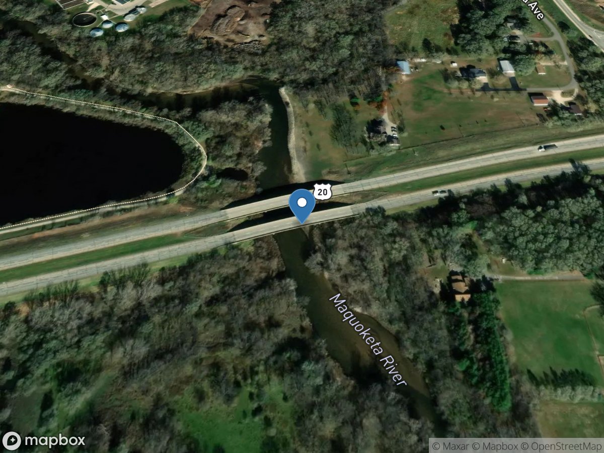 Maquoketa River at Manchester, IA location