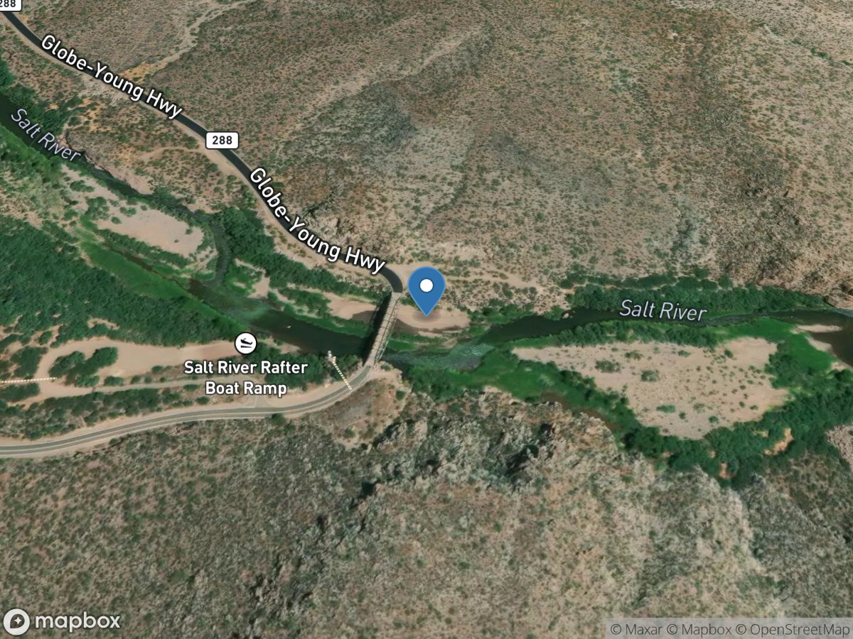 Salt River near Roosevelt, AZ location