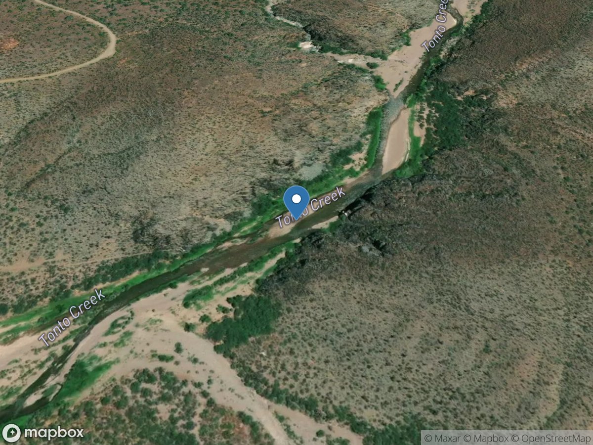 Tonto Creek above Gun Creek, near Roosevelt, AZ location