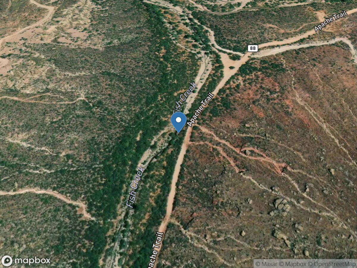 Fish Creek near Tortilla Flat, AZ location