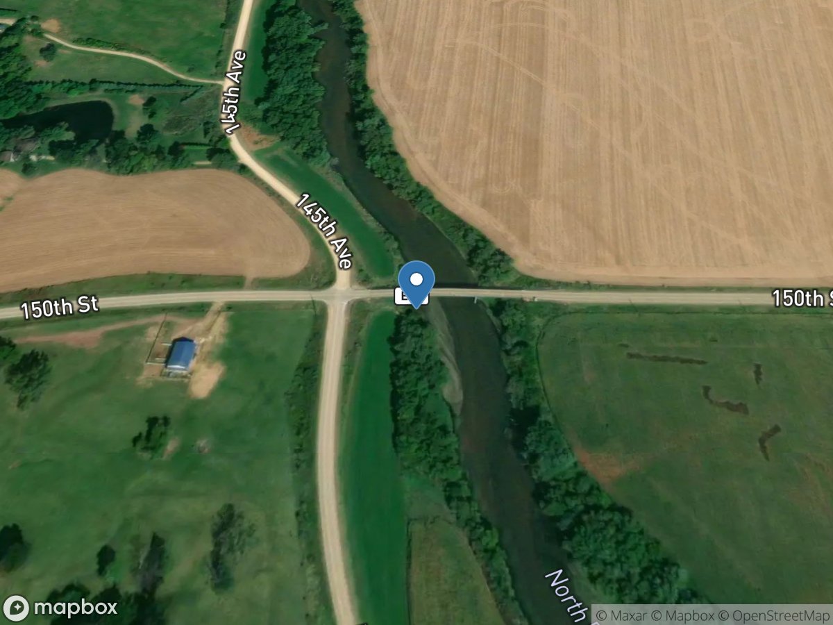 North Fork Maquoketa River near Fulton, IA location