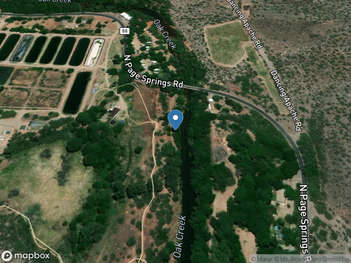 Oak Creek near Cornville, AZ location