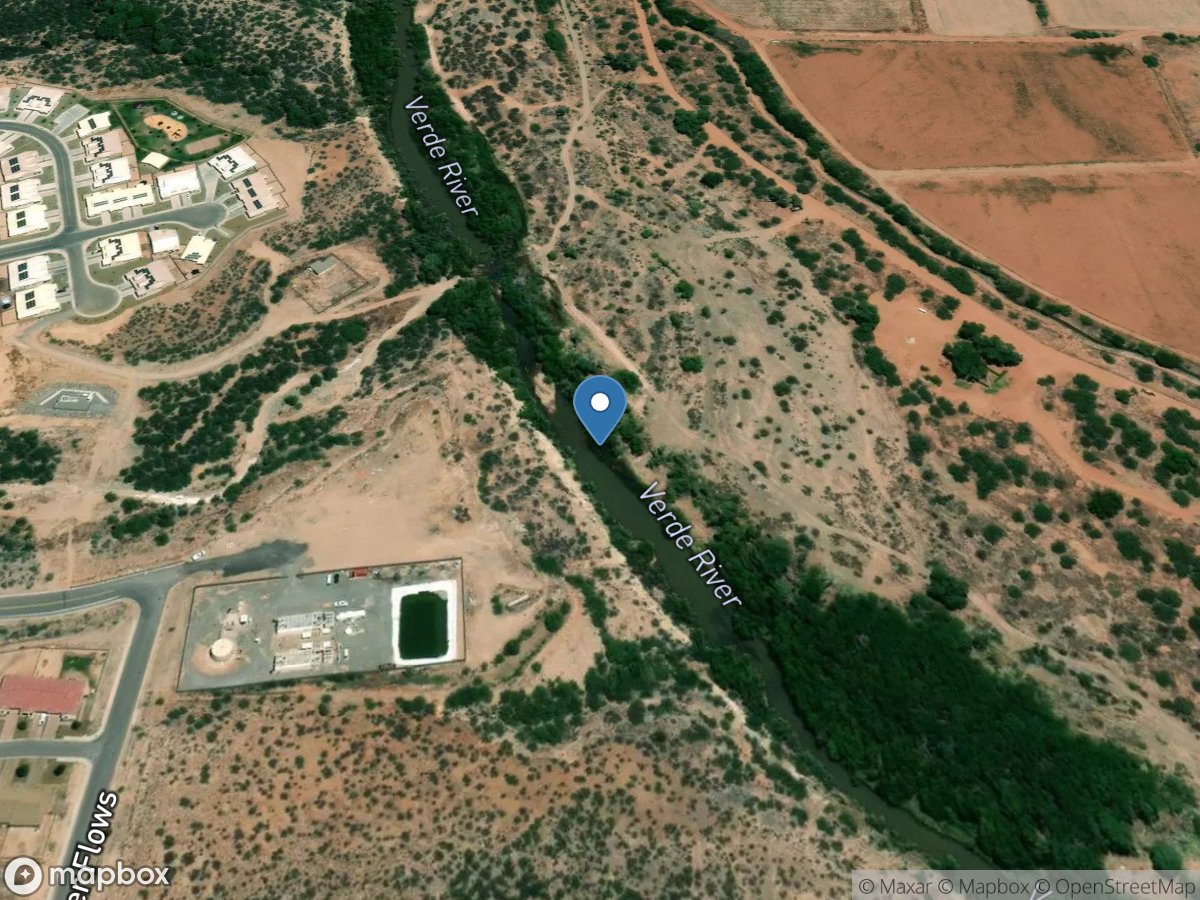 Verde River above Camp Verde, AZ location